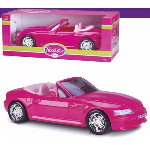 Carrinho Carro Conversível Para Boneca Barbie 46cm Roma